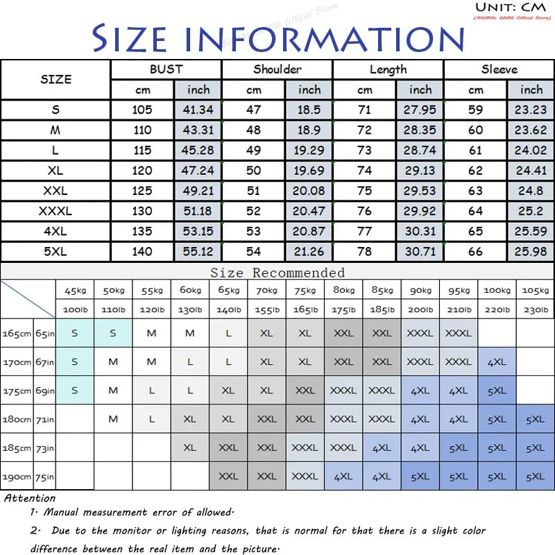 Animal Game Luxury Men's Cotton Shirts Henley T-Shirts Long Sleeve Casual T-Shirts Solid Tops Hawaiian social Shirts for Men
